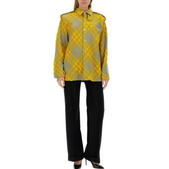 Burberry Check Plaid Pattern Wool Blend Jacket, Size 8 - Picture 8 of 16